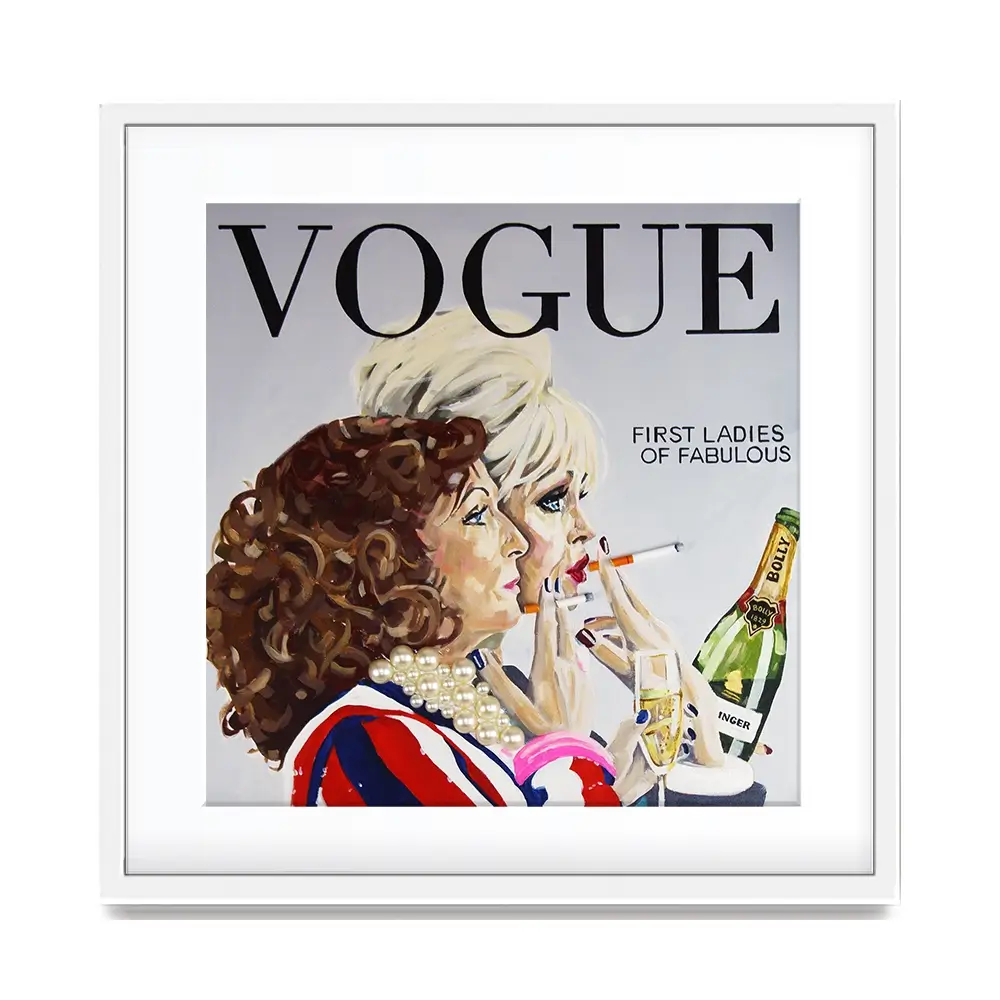 Ab Fab Vogue Square Framed Art Print Ab Fab Vogue Square Framed Art Print wall art product Juliet Stockton