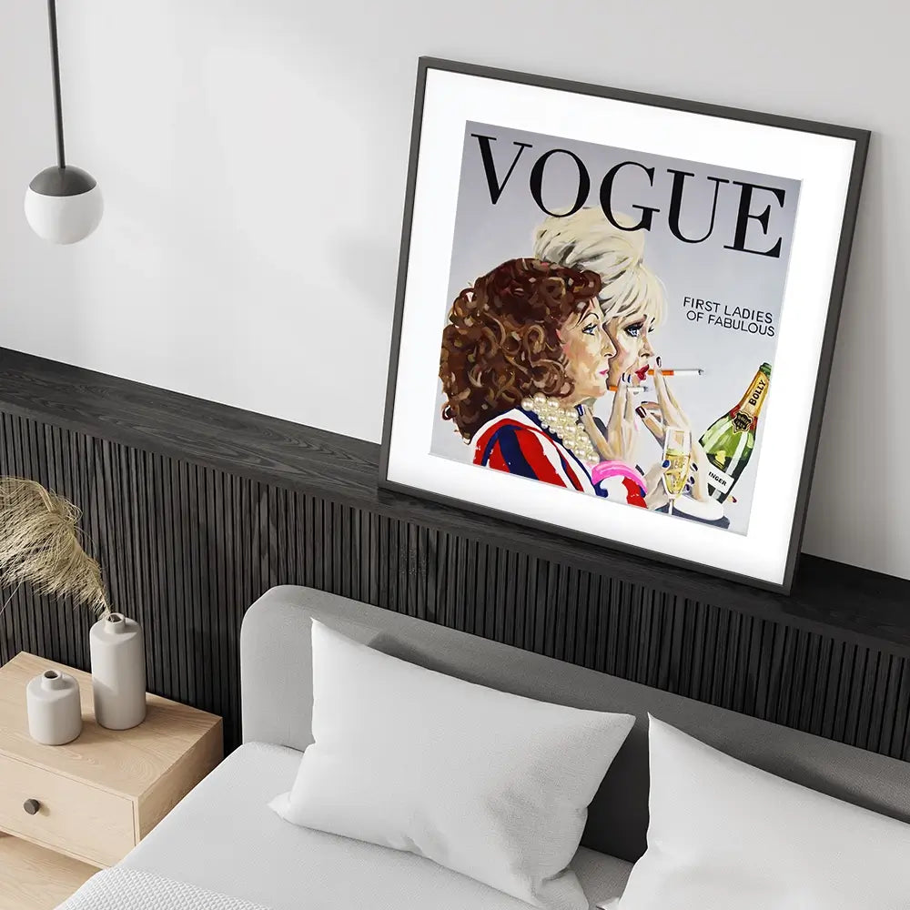 Ab Fab Vogue Square Framed Art Print Ab Fab Vogue Square Framed Art Print wall art product Juliet Stockton