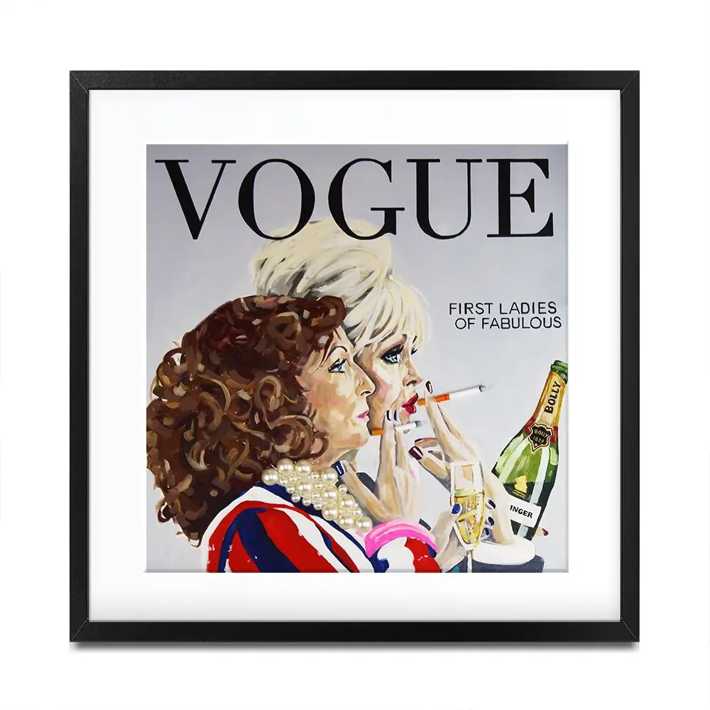 Ab Fab Vogue Square Framed Art Print Ab Fab Vogue Square Framed Art Print wall art product Juliet Stockton