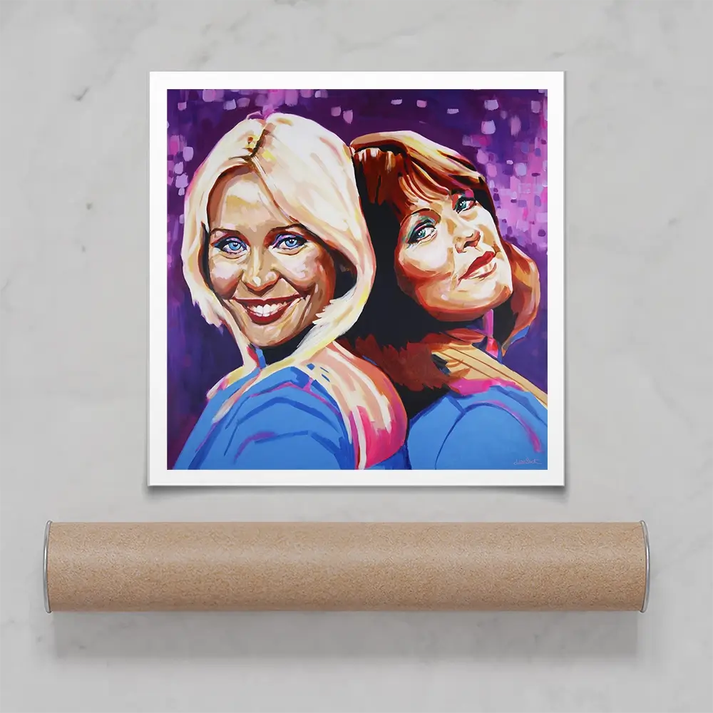 Abba Dancing Queens Square Art Print Abba Dancing Queens Square Art Print wall art product Juliet Stockton