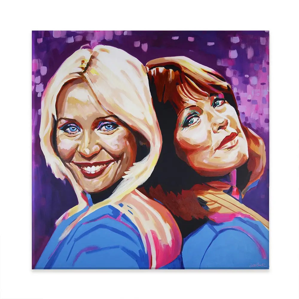 Abba Dancing Queens Square Canvas Print Abba Dancing Queens Square Canvas Print wall art product Juliet Stockton