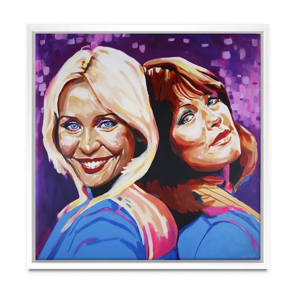 Abba Dancing Queens Square Canvas Print Abba Dancing Queens Square Canvas Print wall art product Juliet Stockton