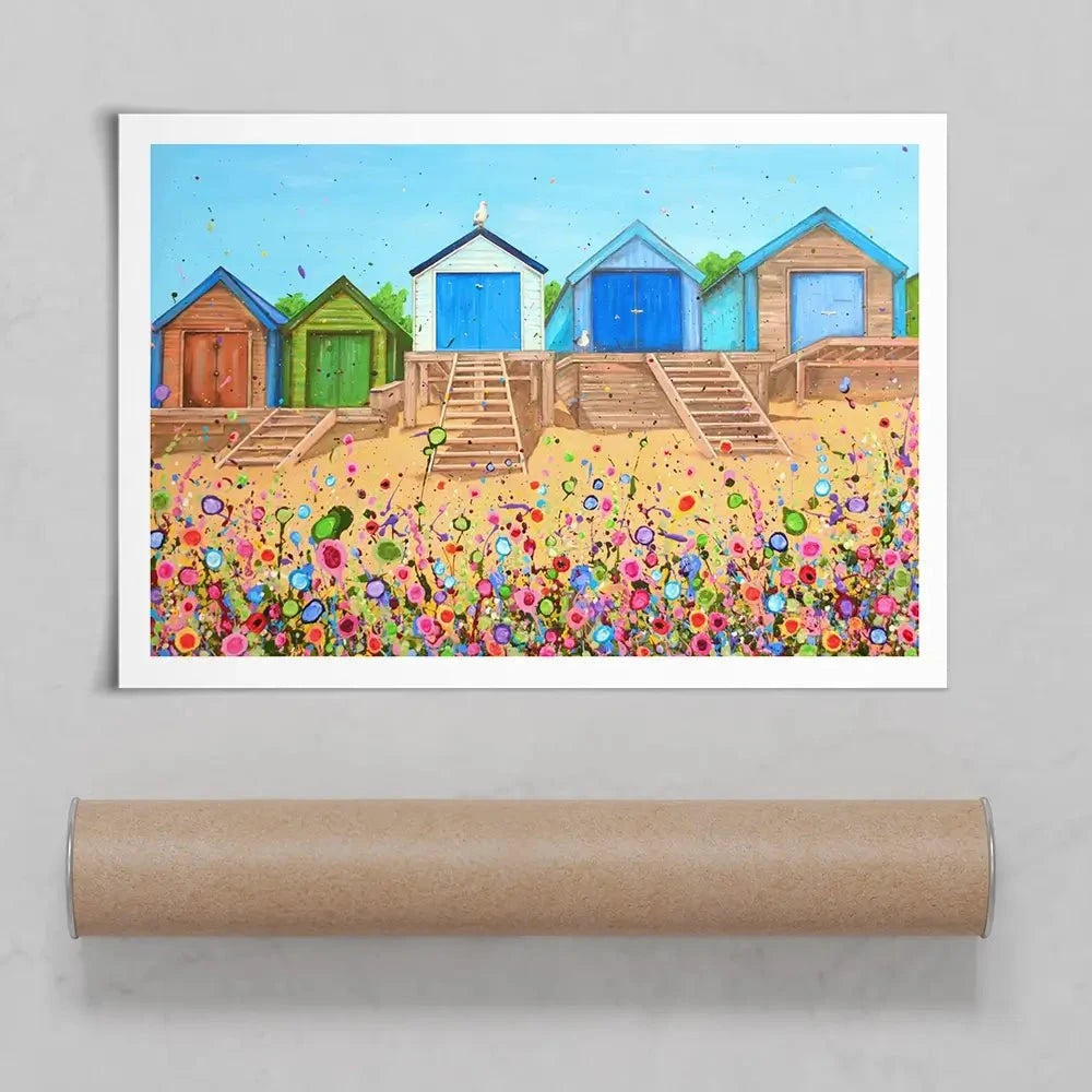 Abersoch Beach Huts Art Print Abersoch Beach Huts Art Print wall art product Jo Gough