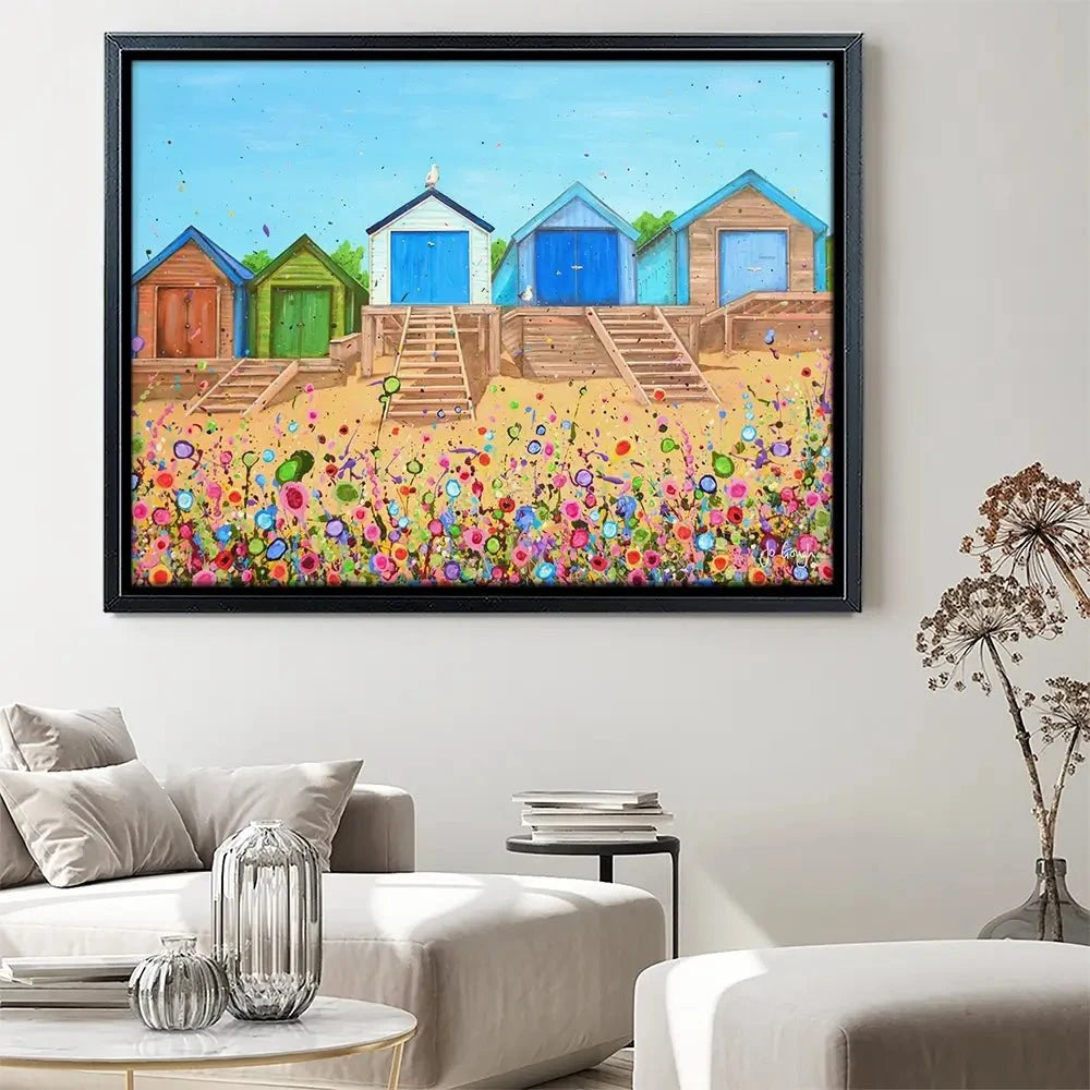 Abersoch Beach Huts Canvas Print Abersoch Beach Huts Canvas Print wall art product Jo Gough