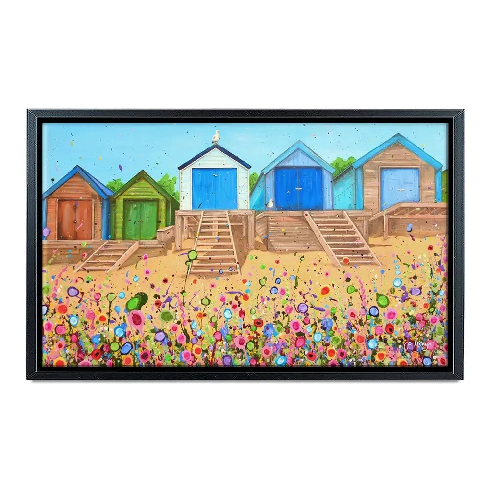 Abersoch Beach Huts Canvas Print Abersoch Beach Huts Canvas Print wall art product Jo Gough