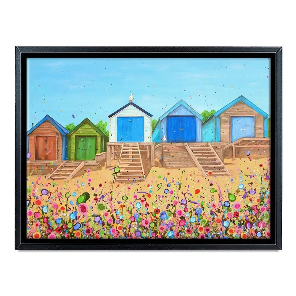 Abersoch Beach Huts Canvas Print Abersoch Beach Huts Canvas Print wall art product Jo Gough