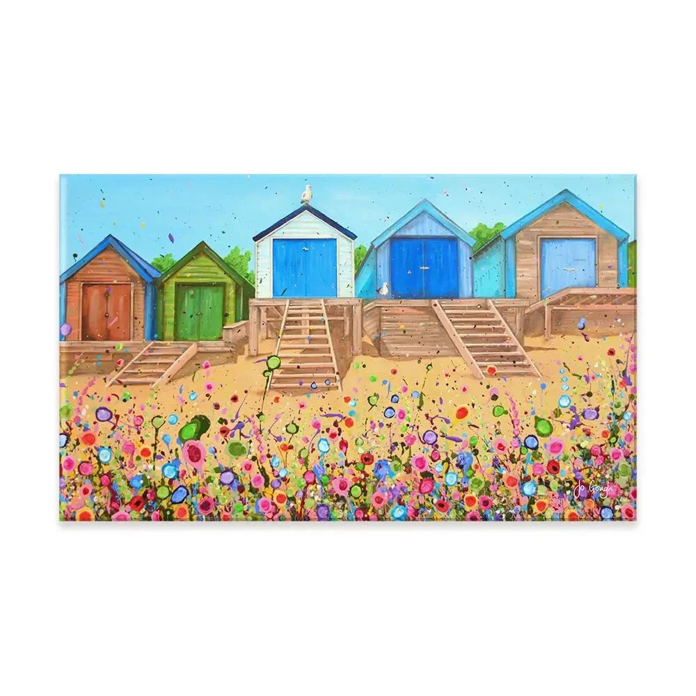 Abersoch Beach Huts Canvas Print Abersoch Beach Huts Canvas Print wall art product Jo Gough