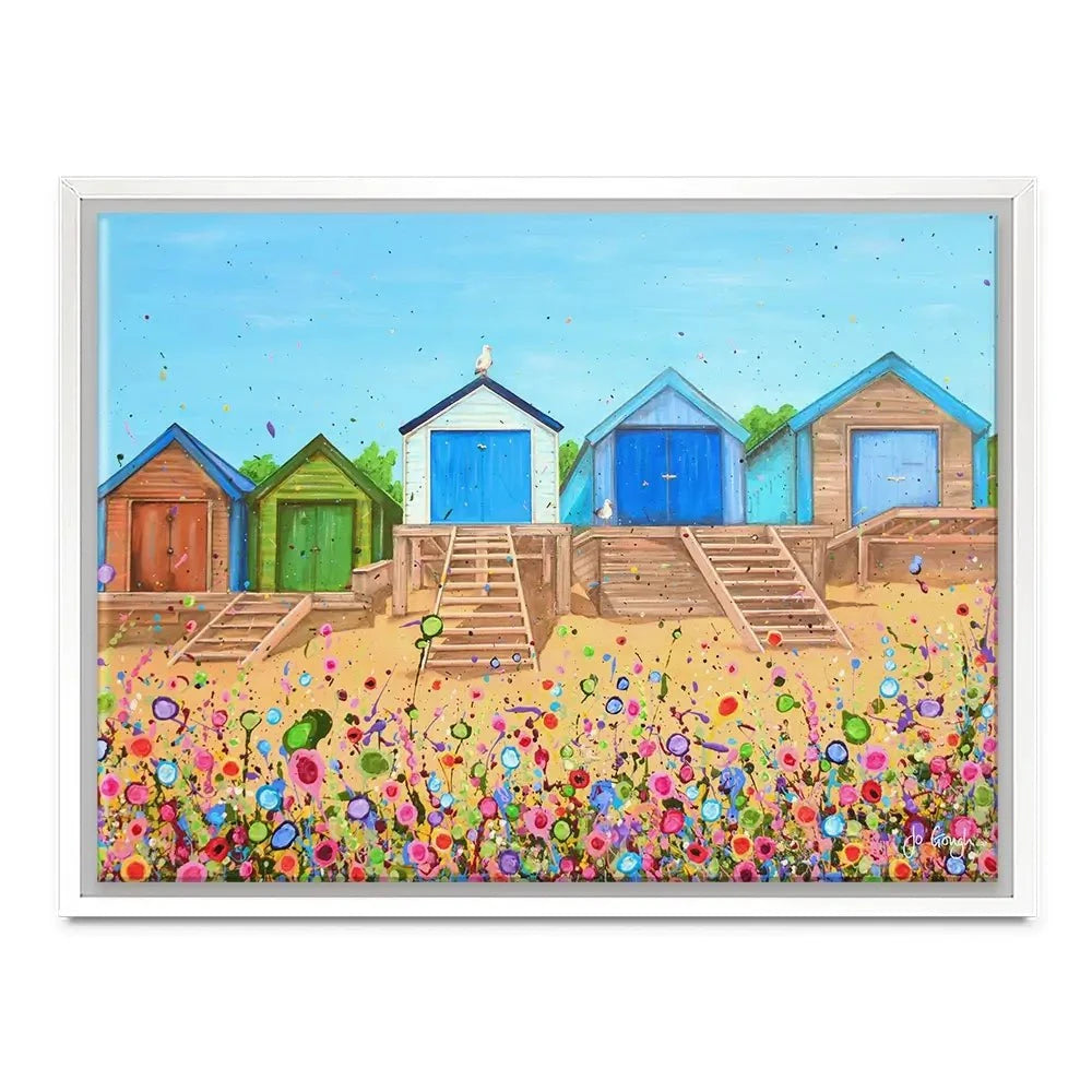Abersoch Beach Huts Canvas Print Abersoch Beach Huts Canvas Print wall art product Jo Gough