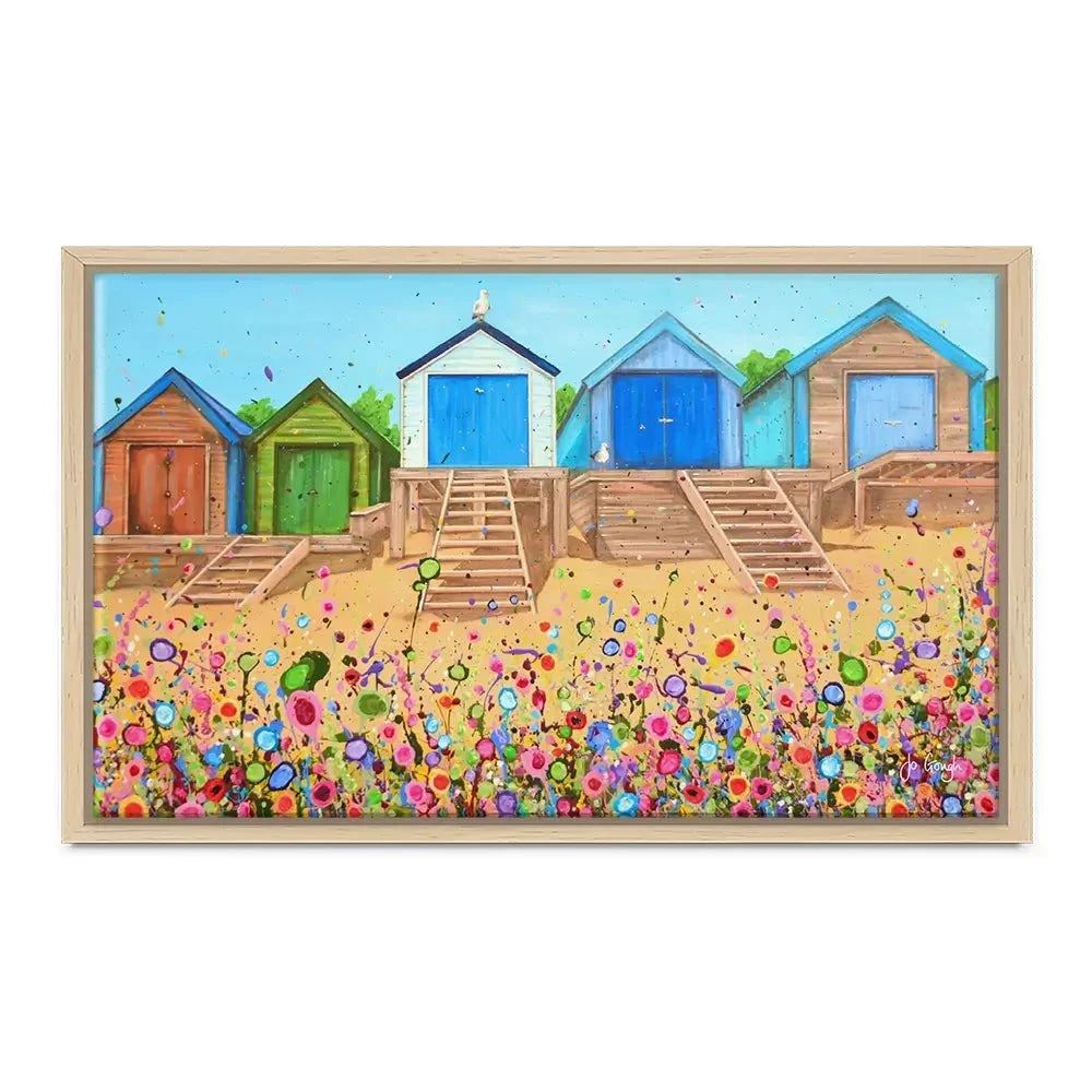 Abersoch Beach Huts Canvas Print Abersoch Beach Huts Canvas Print wall art product Jo Gough