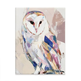Abstract Barn Owl Canvas Print Abstract Barn Owl Canvas Print wall art product Chromatic Storm Studio
