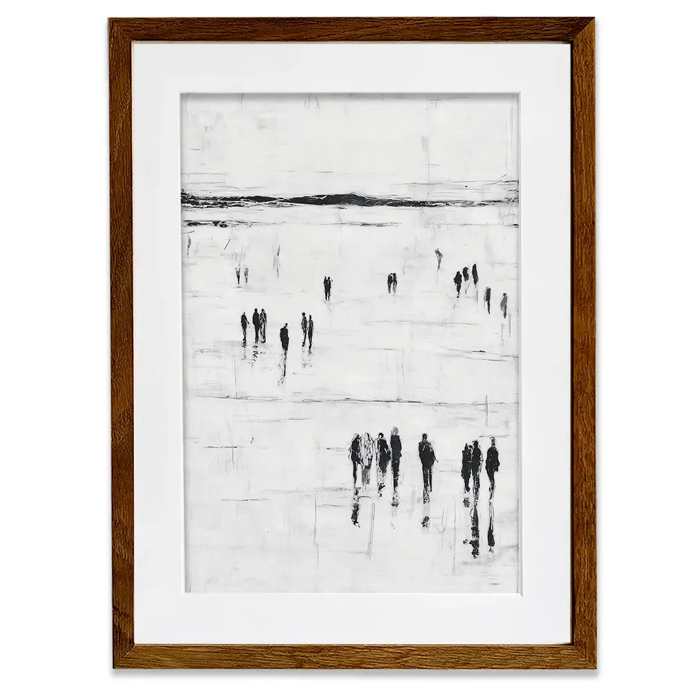 Abstract Beach Walk Framed Art Print Abstract Beach Walk Framed Art Print wall art product Chromatic Storm Studio