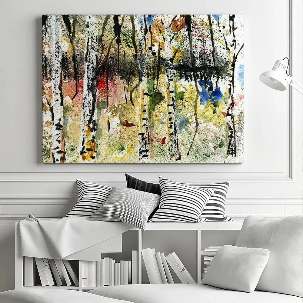 Abstract Birch Forest Canvas Print Abstract Birch Forest Canvas Print wall art product Papster / Shutterstock