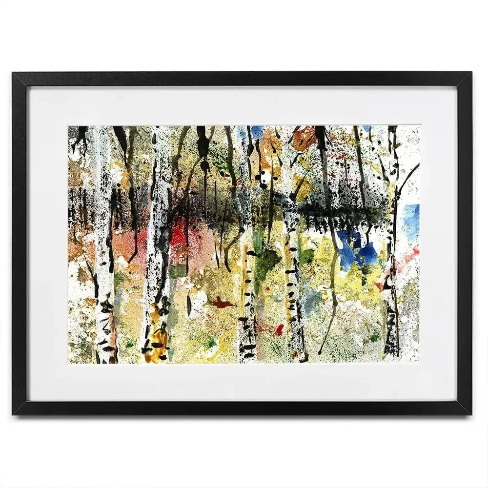 Abstract Birch Forest Framed Art Print Abstract Birch Forest Framed Art Print wall art product Papster / Shutterstock