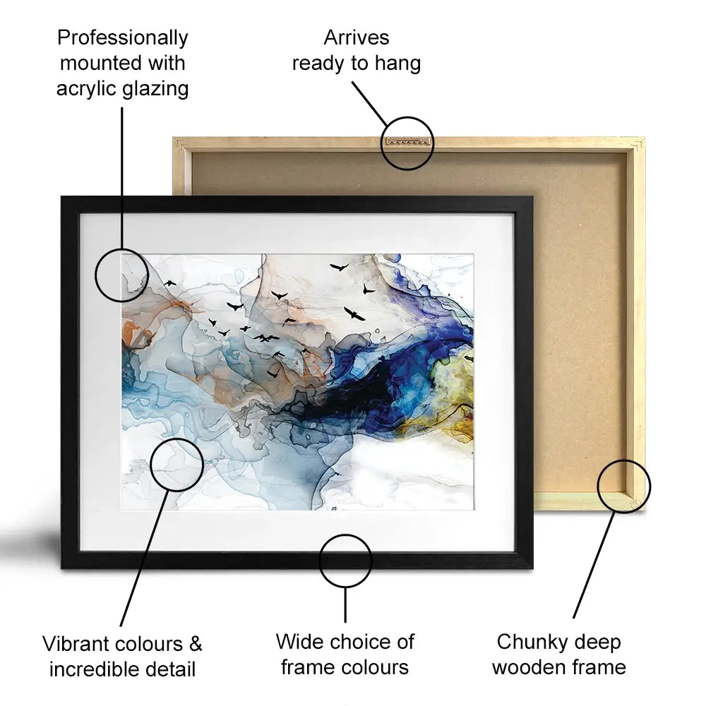 Abstract Birds Framed Art Print Abstract Birds Framed Art Print | Abstract Birds Artwork | Bird Art wall art product Tim Kats / Shutterstock