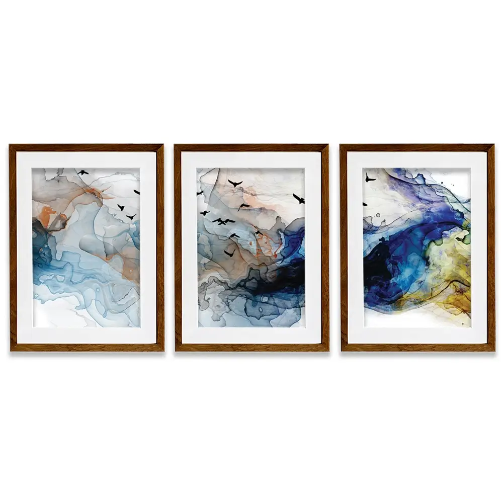Abstract Birds Framed Art Print Trio Abstract Birds Framed Art Print Trio wall art product Tim Kats / Shutterstock