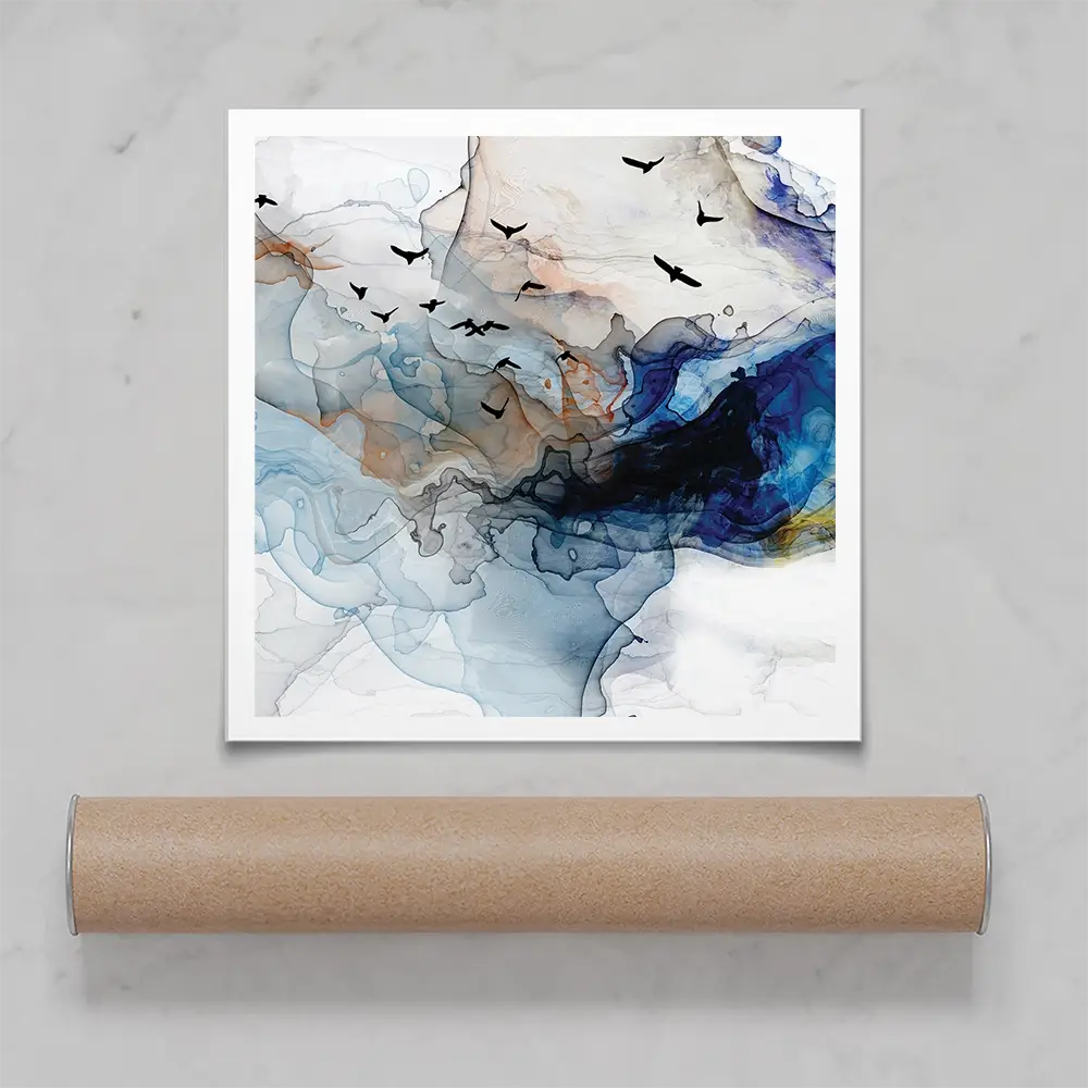 Abstract Birds Square Art Print Abstract Birds Square Art Print wall art product Tim Kats / Shutterstock
