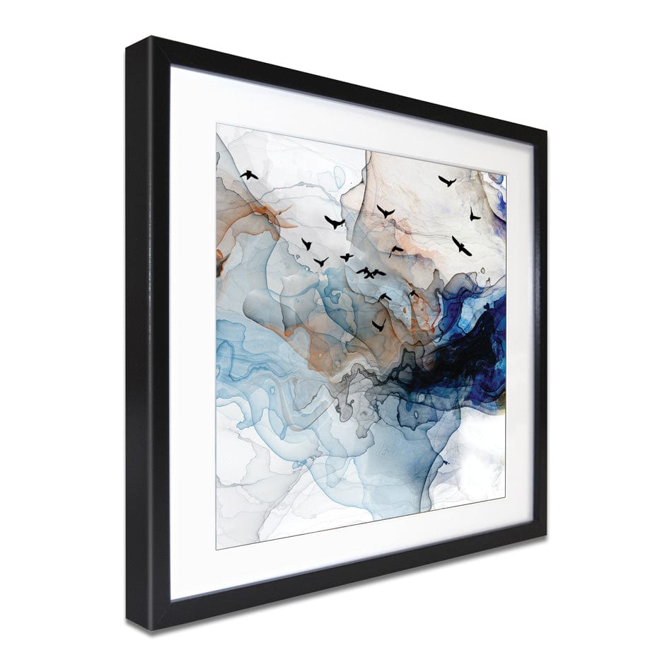 Abstract Birds Square Framed Art Print wall art product Independent