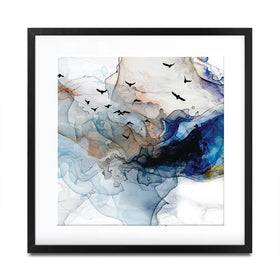 Abstract Birds Square Framed Art Print Abstract Birds Square Framed Art Print | Abstract Birds Artwork wall art product Tim Kats / Shutterstock