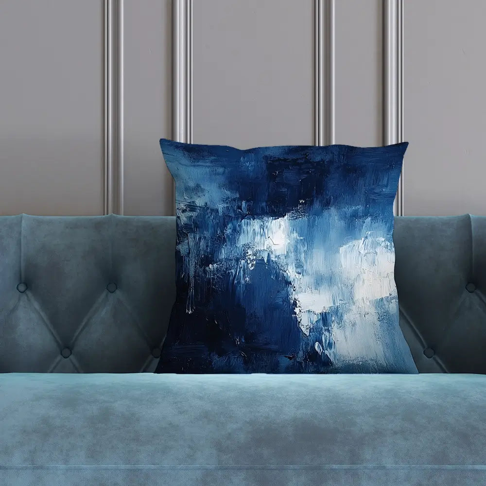 Abstract Blue Cushion Abstract Blue Cushion wall art product Tanya Ocean