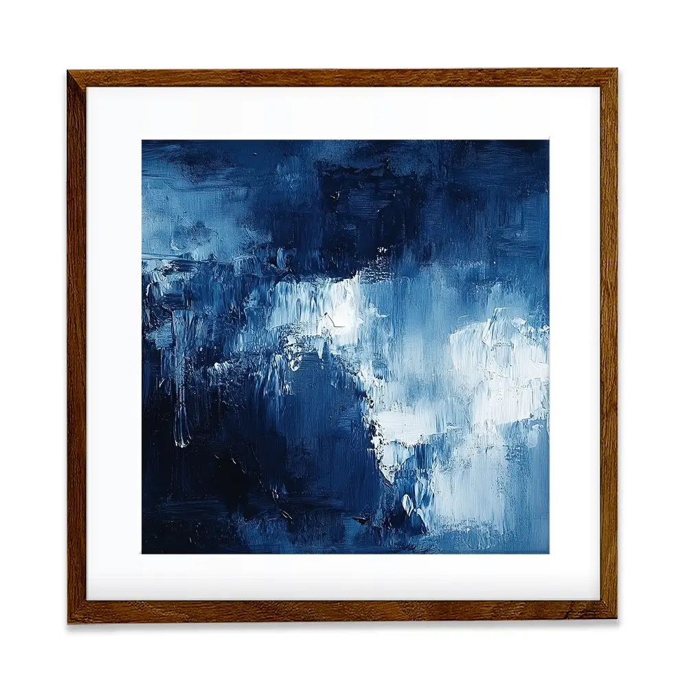 Abstract Blue Square Framed Art Print Abstract Blue Square Framed Art Print wall art product Tanya Ocean