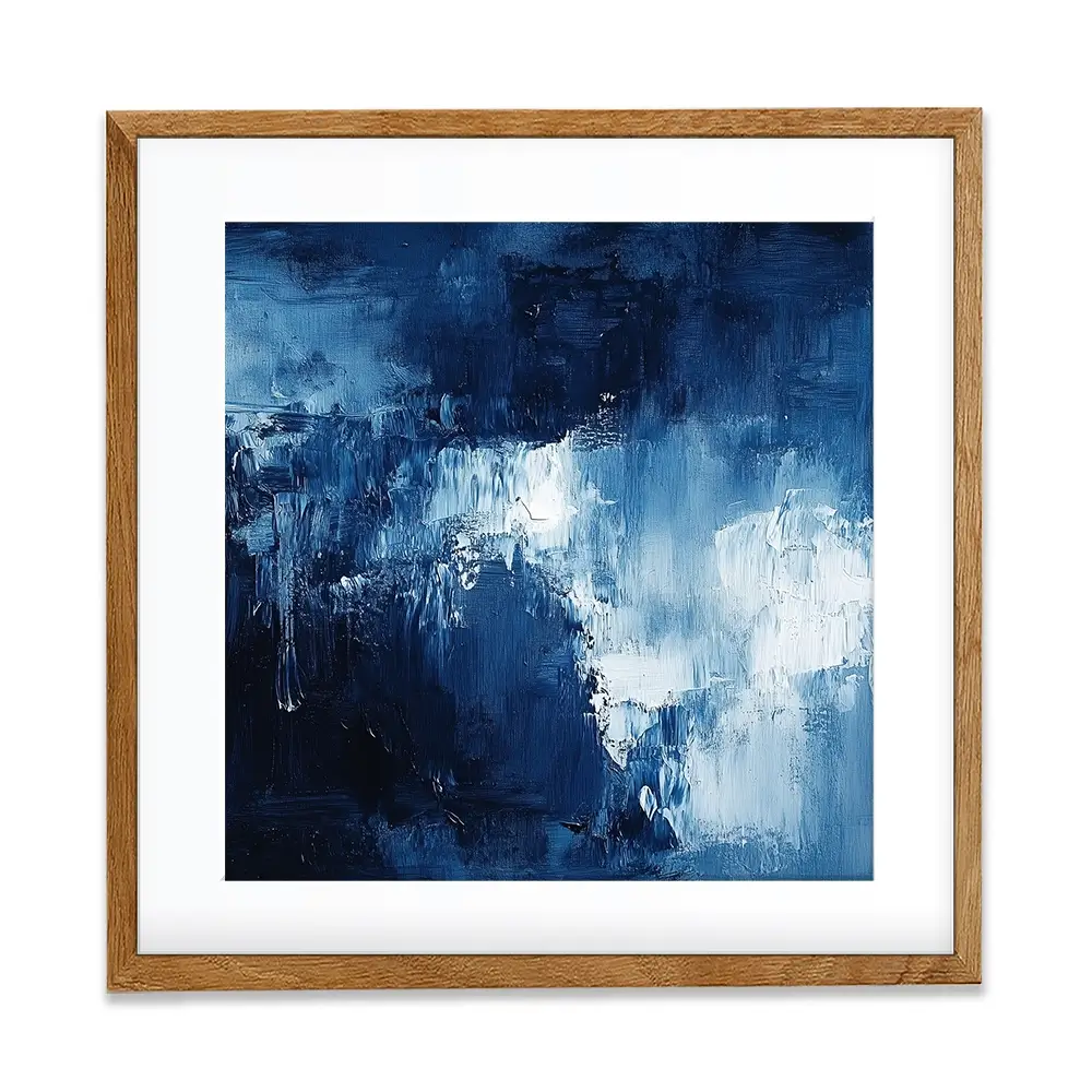 Abstract Blue Square Framed Art Print Abstract Blue Square Framed Art Print wall art product Tanya Ocean