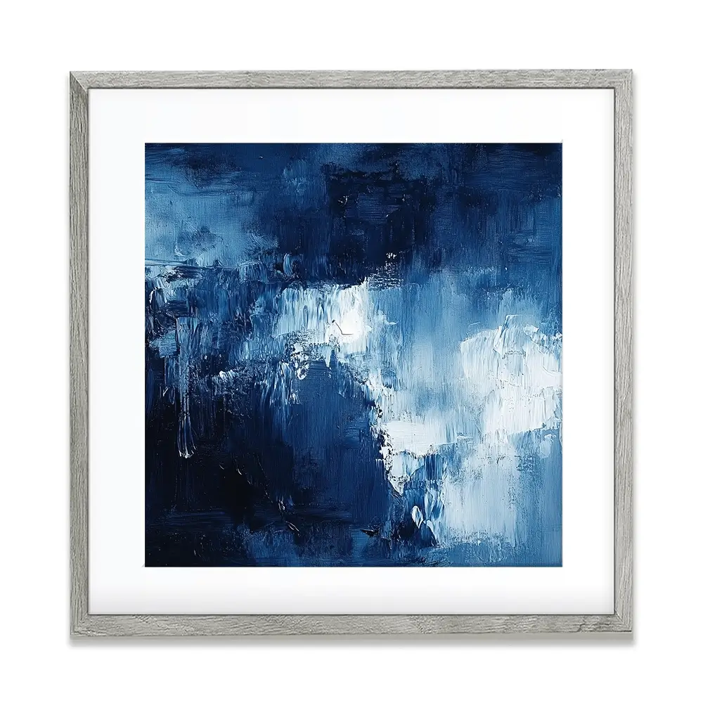 Abstract Blue Square Framed Art Print Abstract Blue Square Framed Art Print wall art product Tanya Ocean