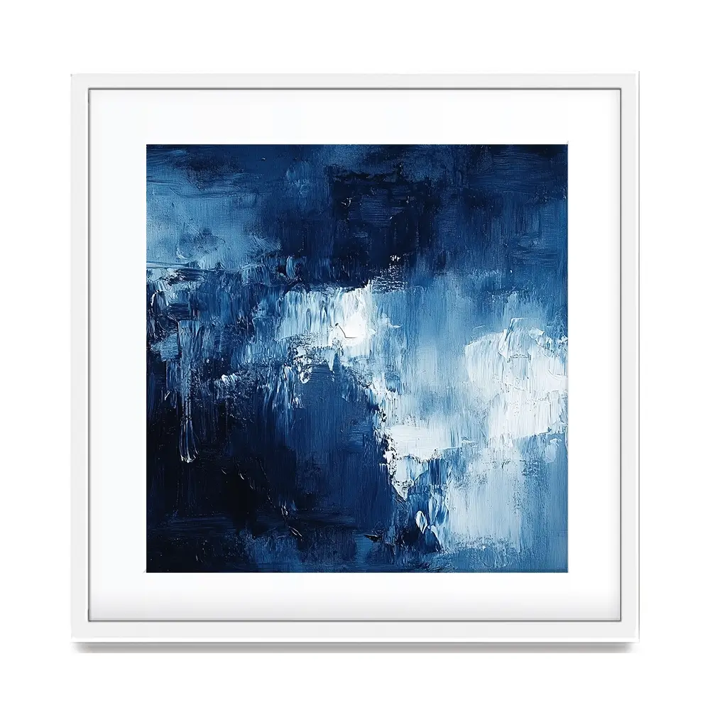 Abstract Blue Square Framed Art Print Abstract Blue Square Framed Art Print wall art product Tanya Ocean