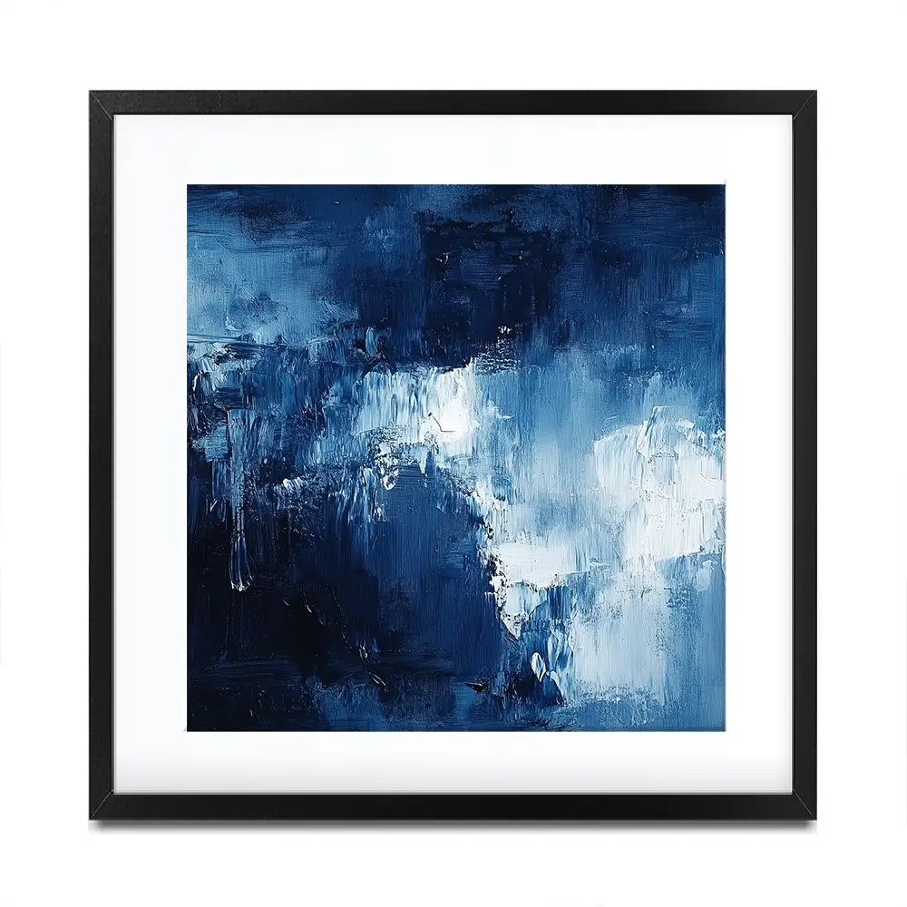 Abstract Blue Square Framed Art Print Abstract Blue Square Framed Art Print wall art product Tanya Ocean