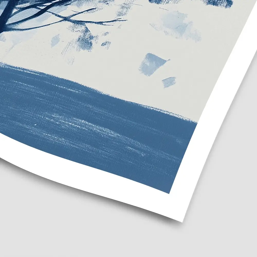 Abstract Blue Tree Square Art Print Abstract Blue Tree Square Art Print wall art product Chromatic Storm Studio