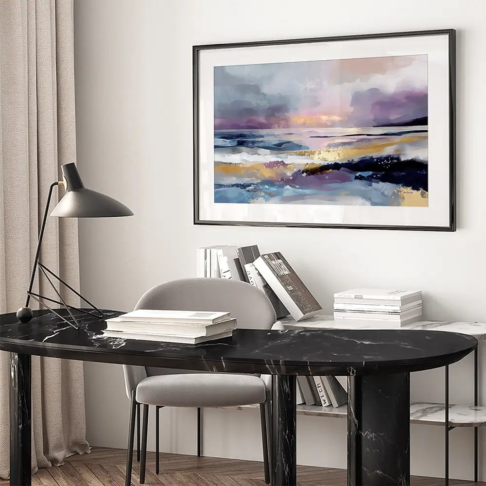 Abstract Coastal Landscape Framed Art Print Abstract Coastal Landscape Framed Art Print wall art product Leon Devenice