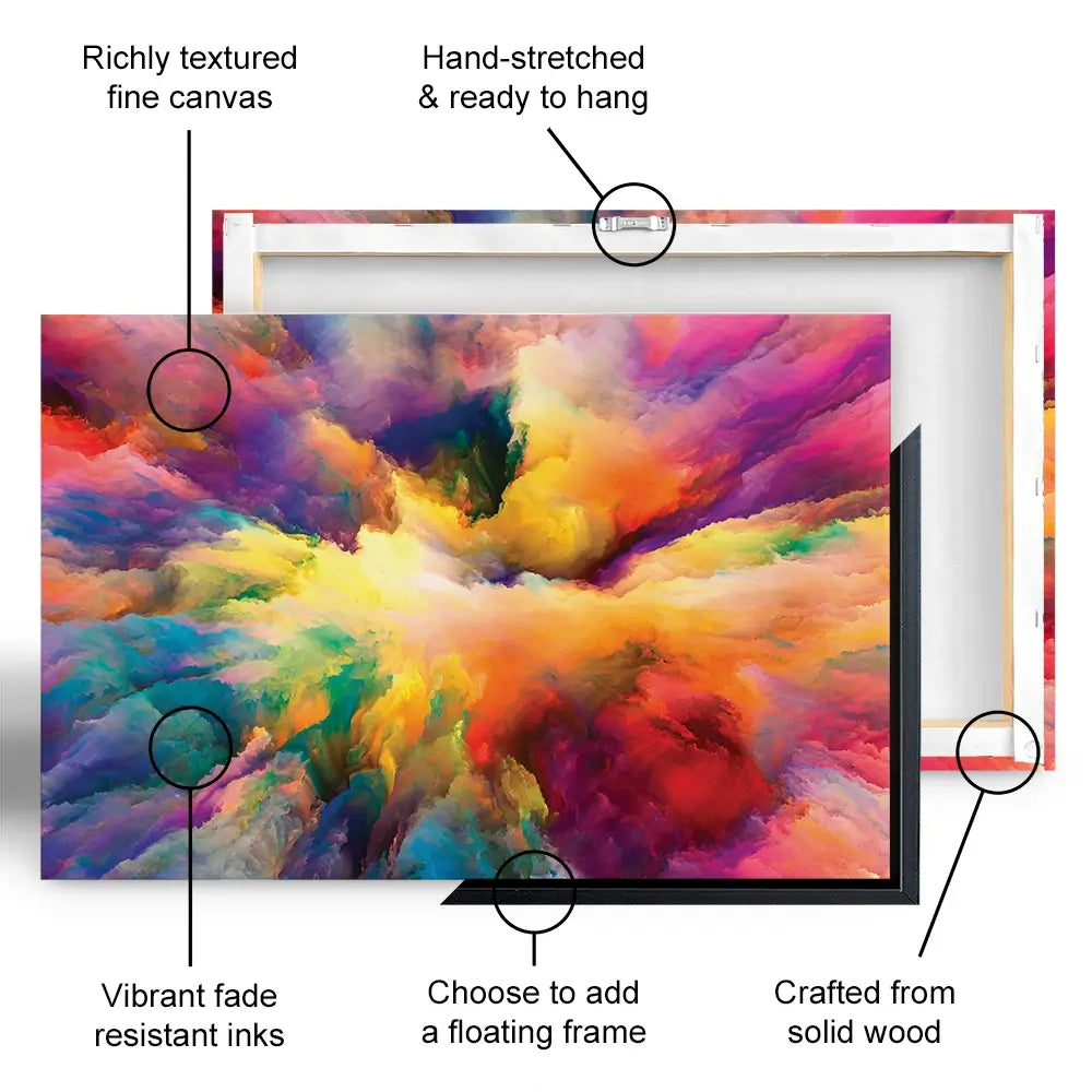 Abstract Colour Explosion Canvas Print Abstract Color Explosion Canvas Print | Abstract Art Decor wall art product agsandrew / Shutterstock
