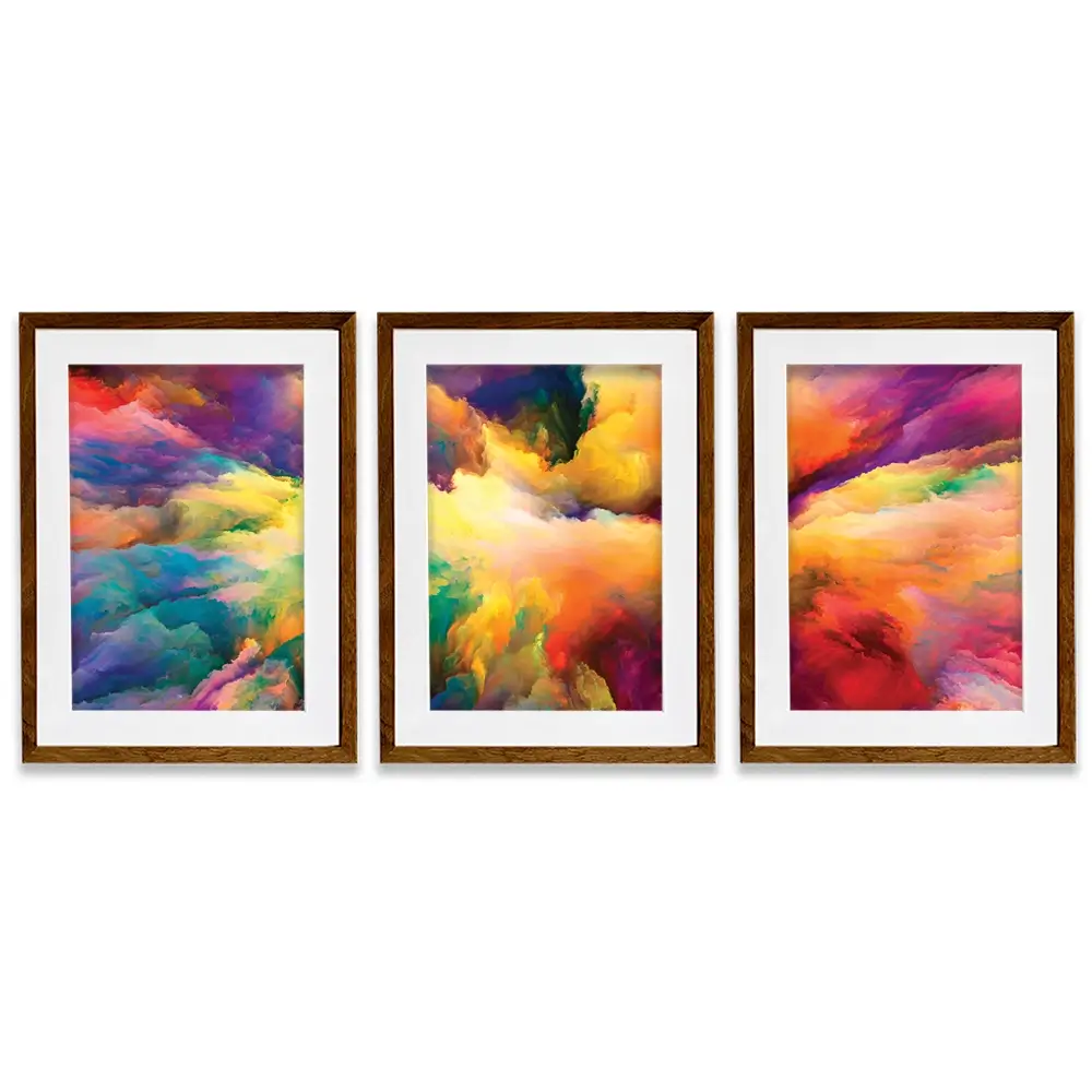 Abstract Colour Explosion Framed Art Print Trio Abstract Colour Explosion Framed Art Print Trio wall art product agsandrew / Shutterstock