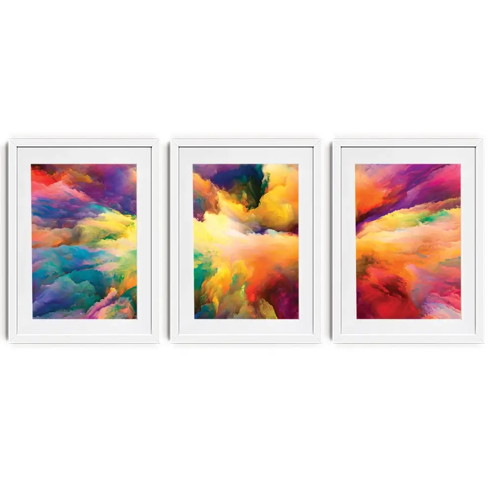 Abstract Colour Explosion Framed Art Print Trio Abstract Colour Explosion Framed Art Print Trio wall art product agsandrew / Shutterstock