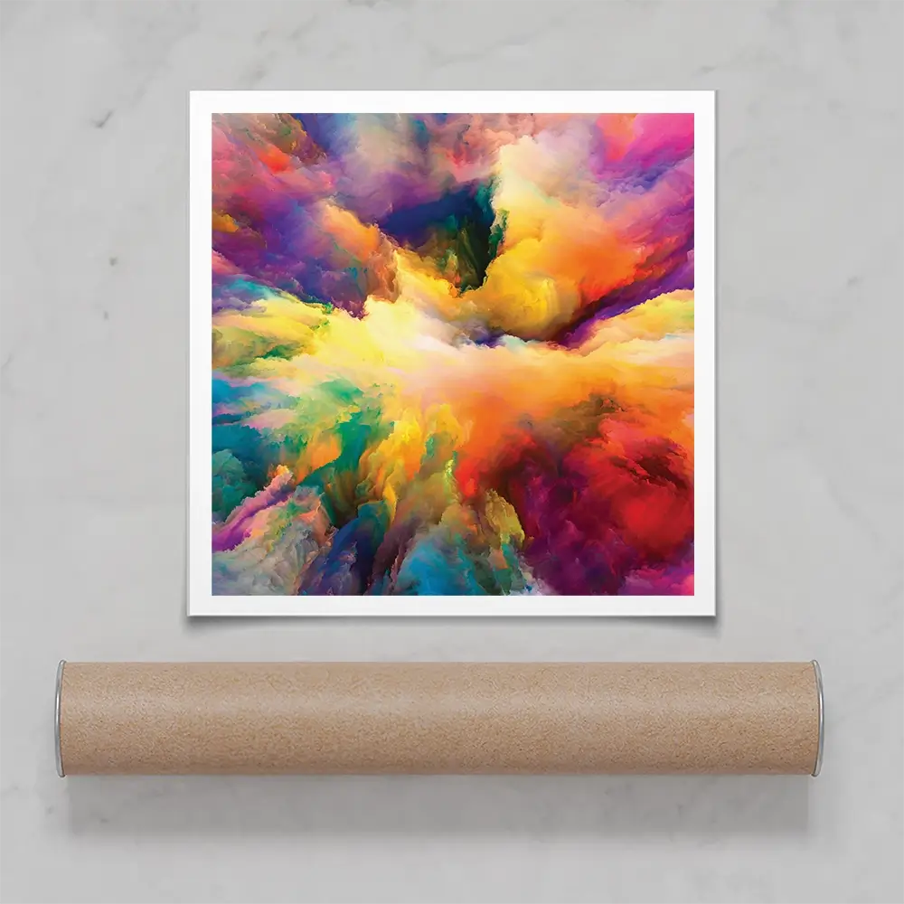Abstract Colour Explosion Square Art Print Abstract Colour Explosion Square Art Print wall art product agsandrew / Shutterstock