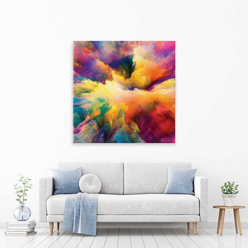 Abstract Colour Explosion Square Canvas Print wall art product agsandrew / Shutterstock