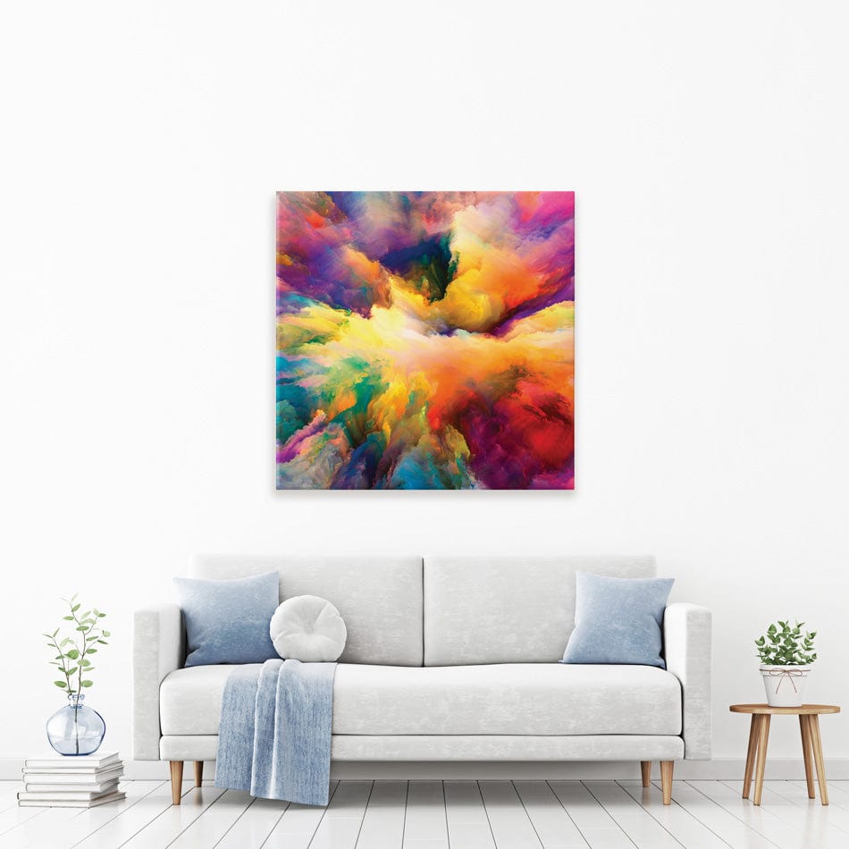 Abstract Colour Explosion Square Canvas Print wall art product agsandrew / Shutterstock