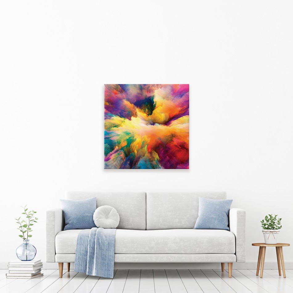Abstract Colour Explosion Square Canvas Print wall art product agsandrew / Shutterstock