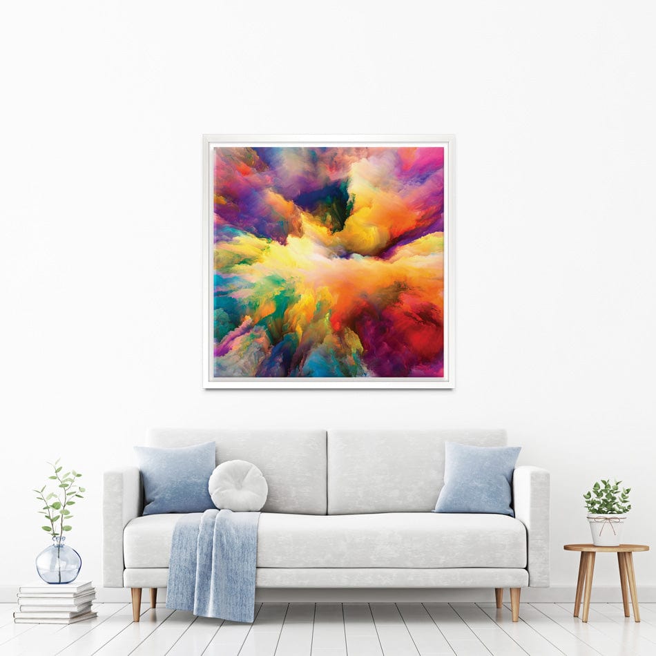 Abstract Colour Explosion Square Canvas Print wall art product agsandrew / Shutterstock