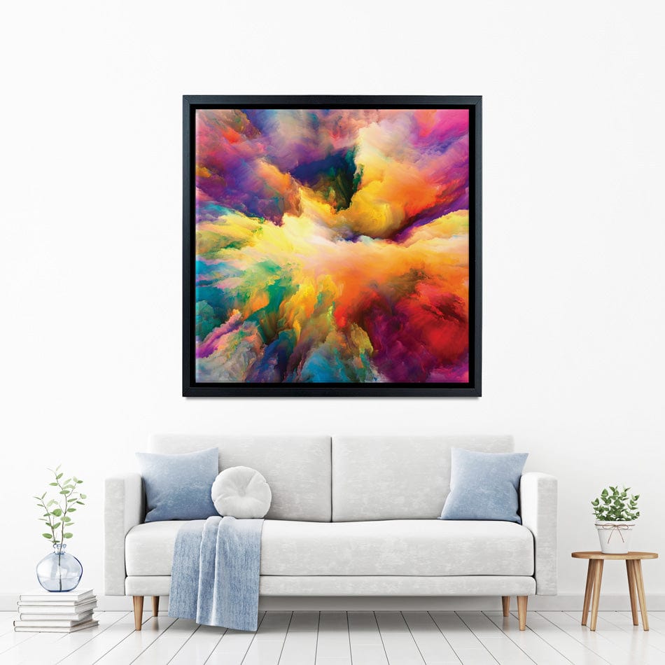 Abstract Colour Explosion Square Canvas Print wall art product agsandrew / Shutterstock