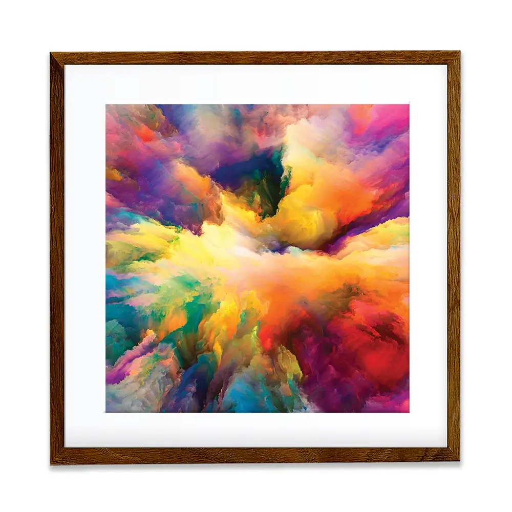 Abstract Colour Explosion Square Framed Art Print Abstract Colour Explosion Square Framed Art Print | Art wall art product agsandrew / Shutterstock