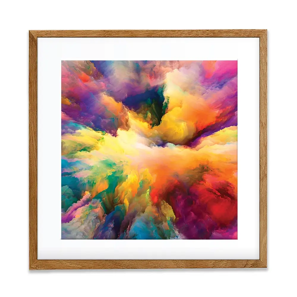 Abstract Colour Explosion Square Framed Art Print Abstract Colour Explosion Square Framed Art Print | Art wall art product agsandrew / Shutterstock