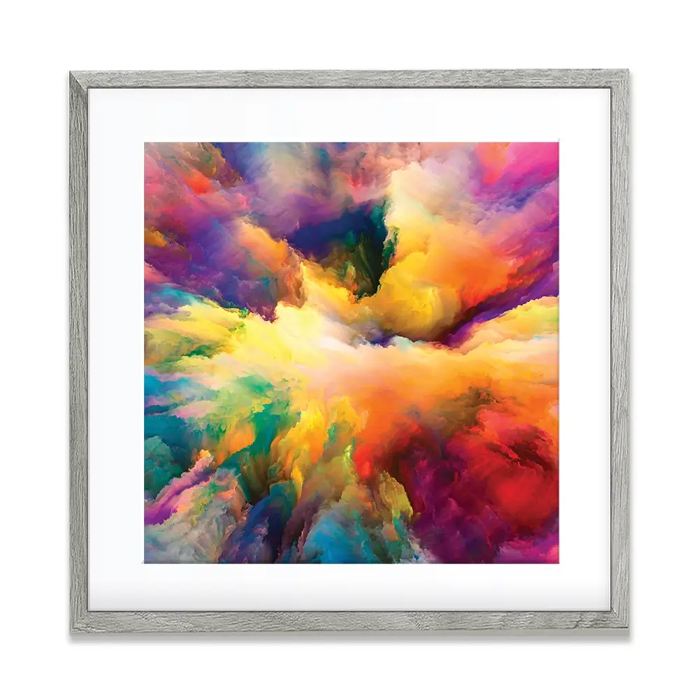 Abstract Colour Explosion Square Framed Art Print Abstract Colour Explosion Square Framed Art Print | Art wall art product agsandrew / Shutterstock