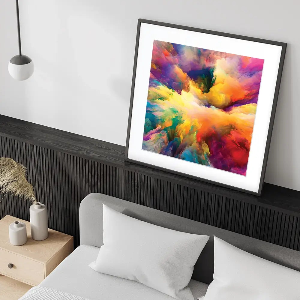 Abstract Colour Explosion Square Framed Art Print Abstract Colour Explosion Square Framed Art Print | Art wall art product agsandrew / Shutterstock