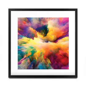 Abstract Colour Explosion Square Framed Art Print Abstract Colour Explosion Square Framed Art Print | Art wall art product agsandrew / Shutterstock