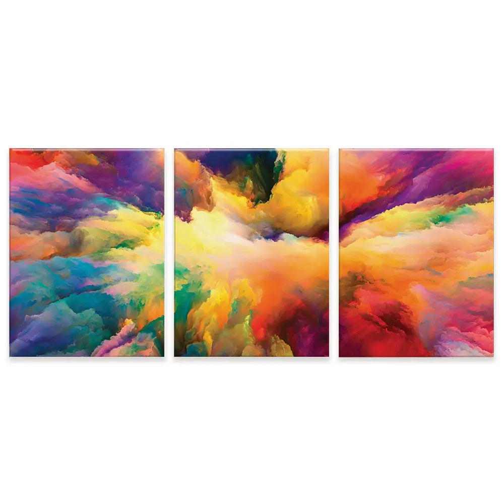 Abstract Colour Explosion Trio Canvas Print Abstract Colour Explosion Trio Canvas Print wall art product agsandrew / Shutterstock