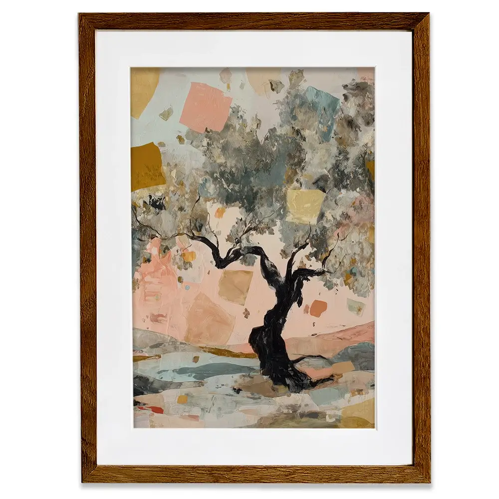 Abstract Confetti Tree Framed Art Print Abstract Confetti Tree Framed Art Print wall art product Chromatic Storm Studio