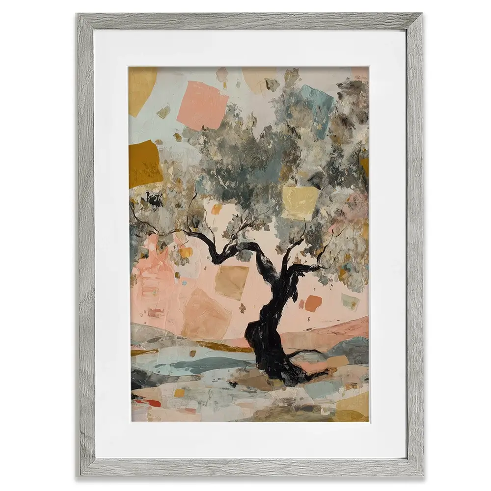 Abstract Confetti Tree Framed Art Print Abstract Confetti Tree Framed Art Print wall art product Chromatic Storm Studio
