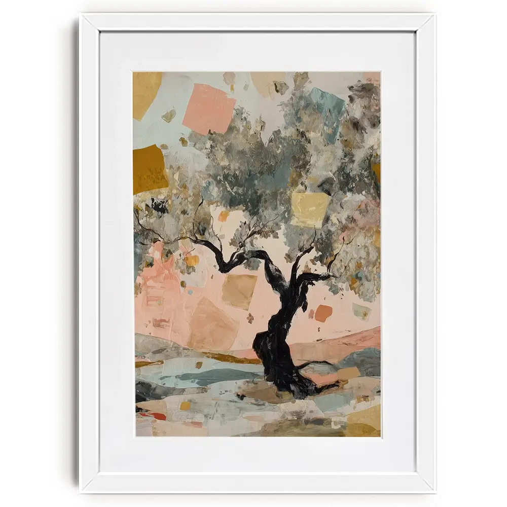 Abstract Confetti Tree Framed Art Print Abstract Confetti Tree Framed Art Print wall art product Chromatic Storm Studio