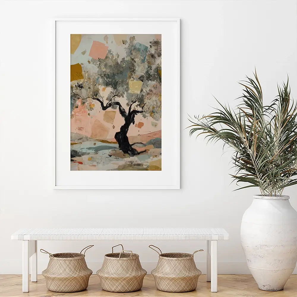 Abstract Confetti Tree Framed Art Print Abstract Confetti Tree Framed Art Print wall art product Chromatic Storm Studio