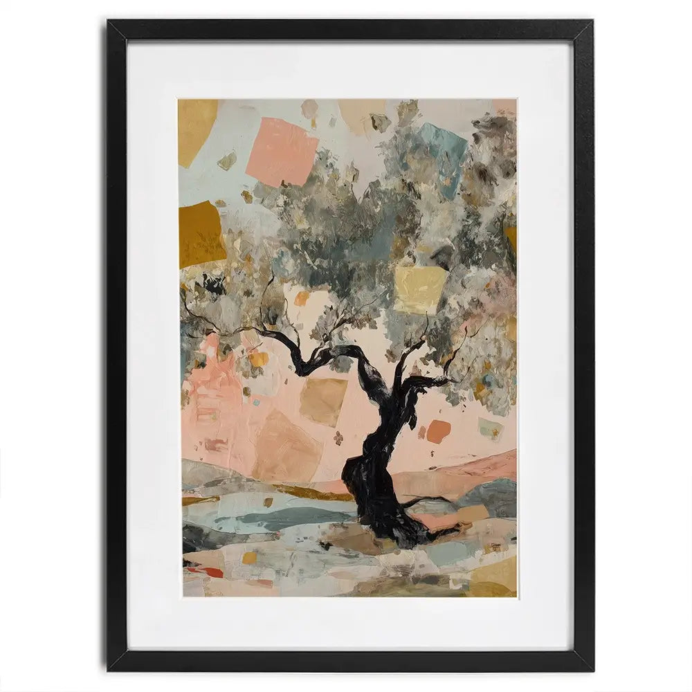 Abstract Confetti Tree Framed Art Print Abstract Confetti Tree Framed Art Print wall art product Chromatic Storm Studio